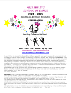 Miss Shelly's School of Dance 2023-2024 Brochure of Classes